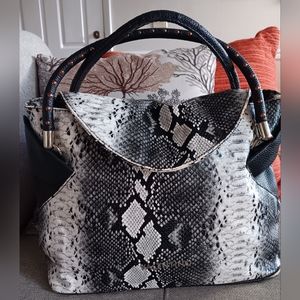 Mario Valentino Snakeskin Handbag GUC